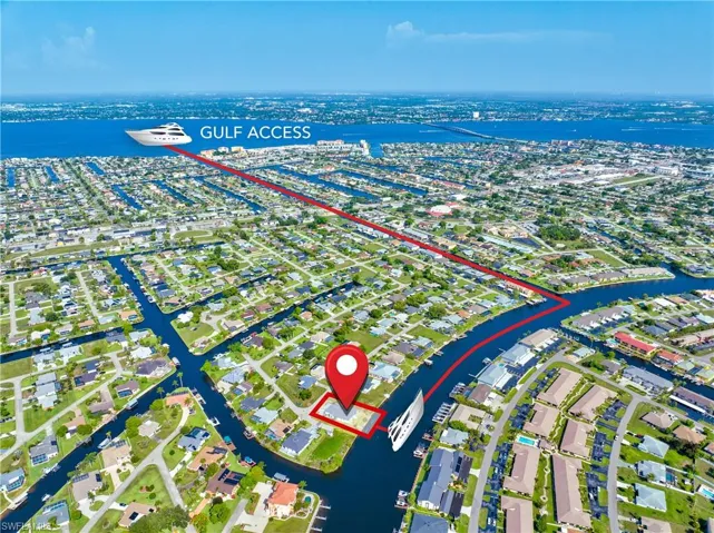 Drone / aerial view of a nearby body of water