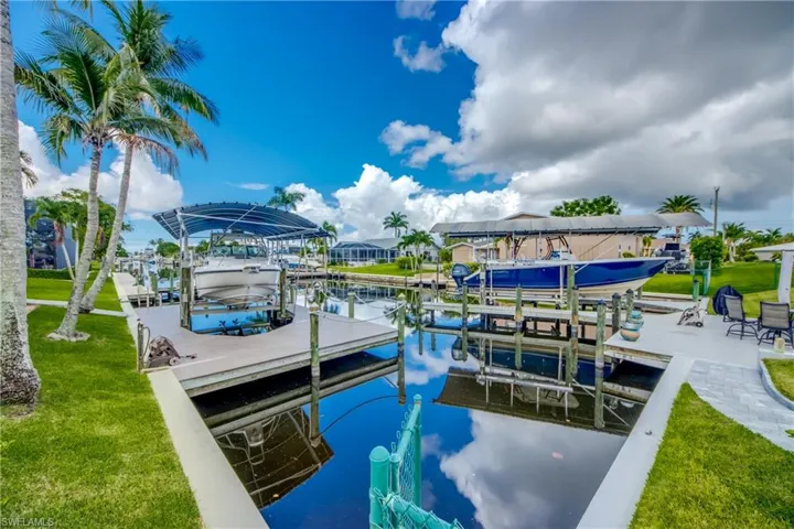 View of deck with canal view