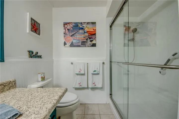 Master bath with updated shower