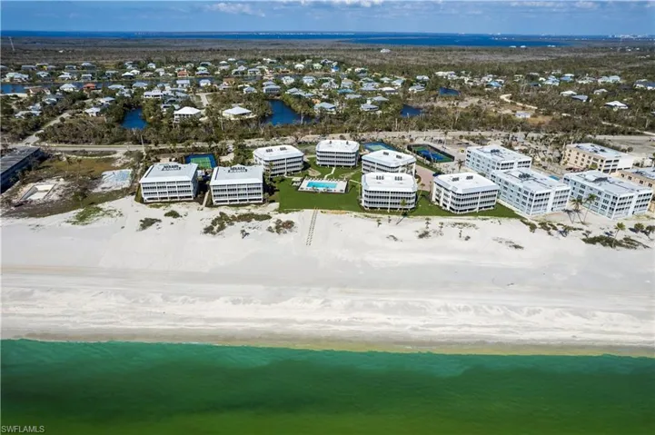 Aerial view from the beach of Somerset