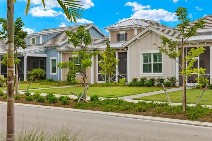 View of front of home with a front yard