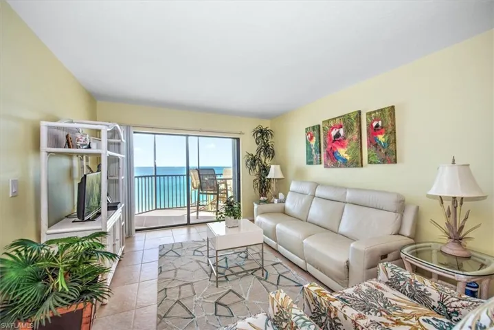View of tiled living room