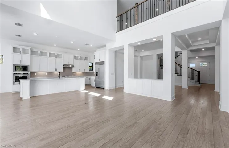 Gathering room open to kitchen
