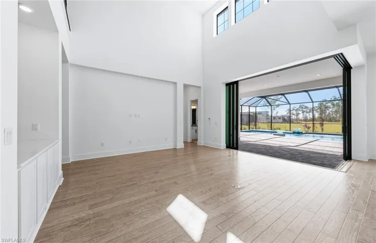 Gathering room open to kitchen
