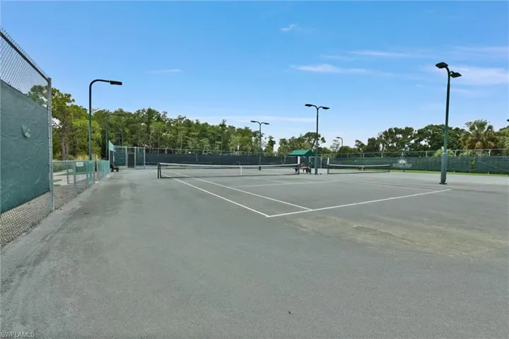 View of tennis court
