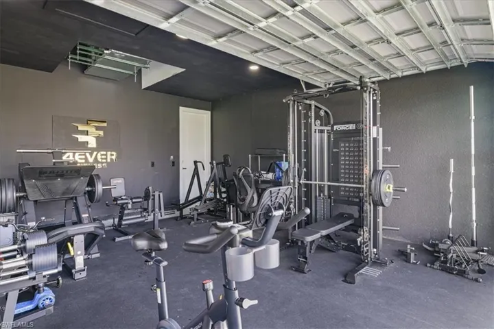 View of workout area