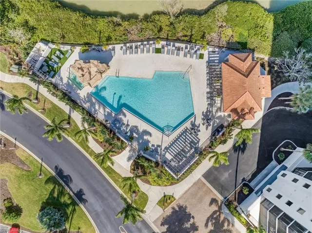 Bird's eye view of a pool