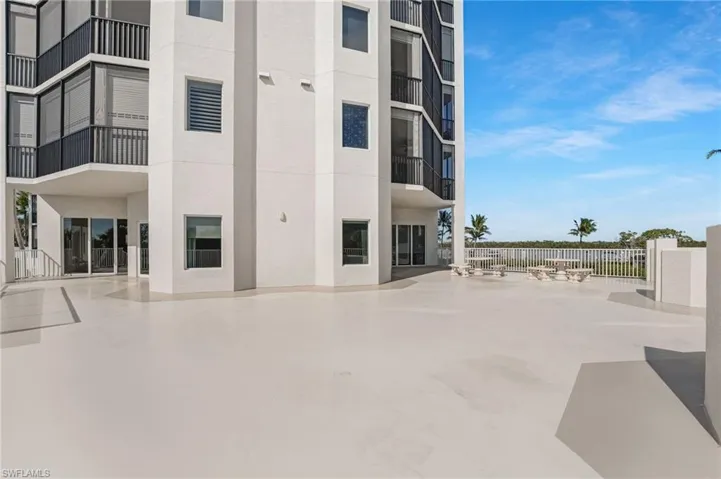 Terrace off the community room for entertaining