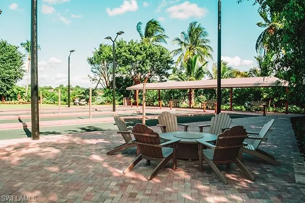 View of community with a patio area