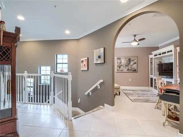 Upper-level foyer and den