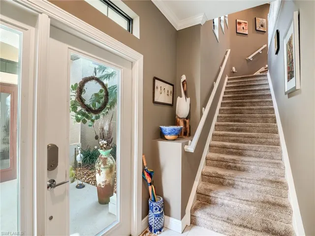 Ground level entry foyer and elevator area
