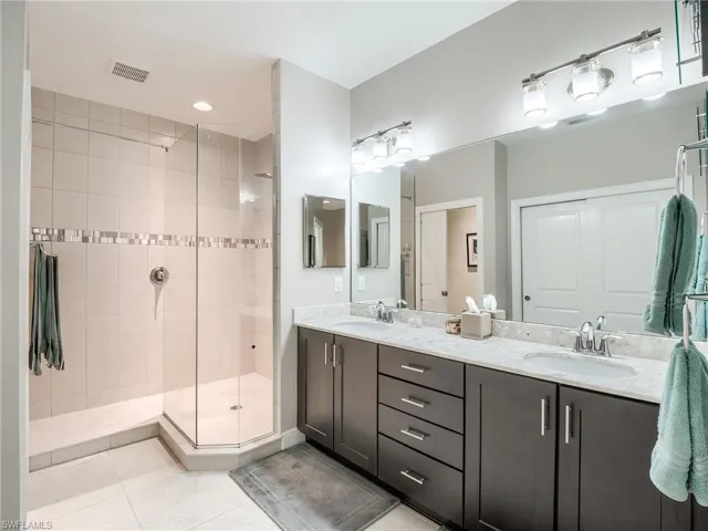 Large walk-in shower