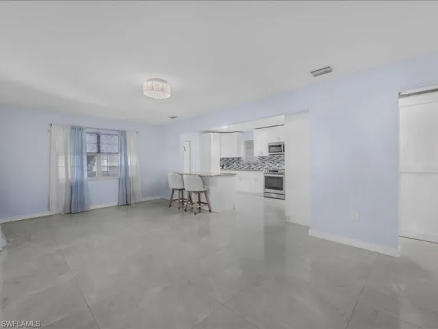 Living room with baseboards