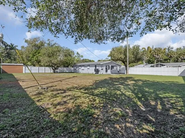 View of fenced yard
