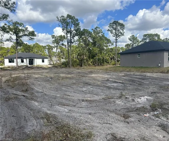 View of cleared lot
