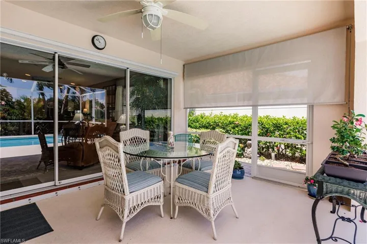 Space for dining or lounging.