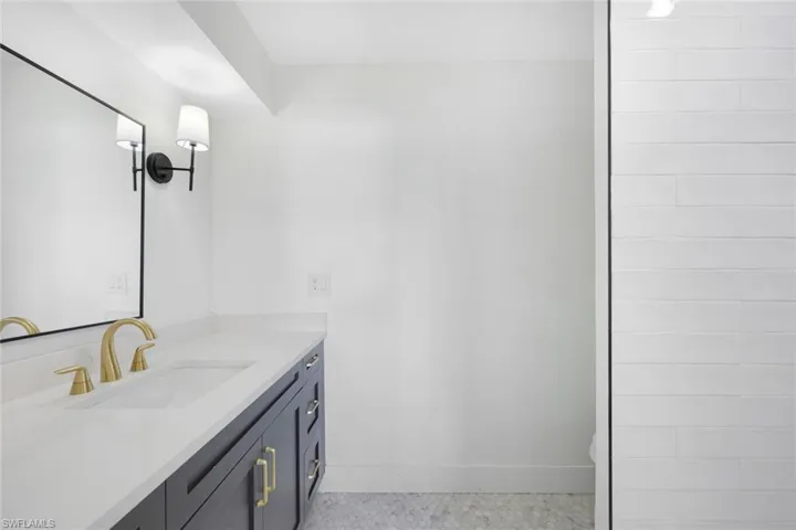 Bathroom featuring vanity