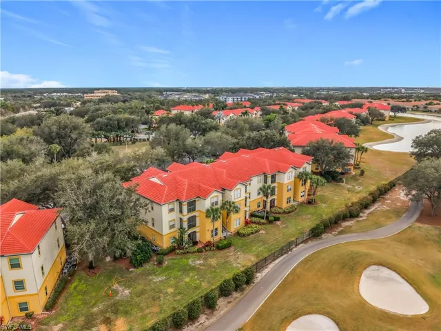 Aerial view of a golf course