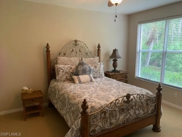 Carpeted bedroom with multiple windows