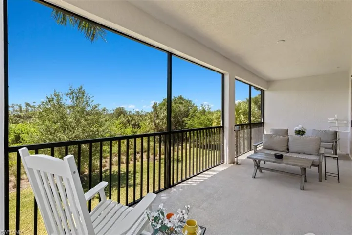 Tranquil preserve views from the large screened lanai.