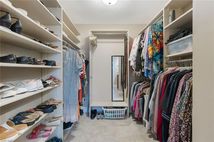 Walk in closet in your primary ensuite.