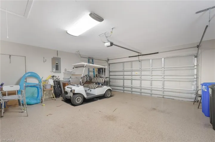 Oversized and deep 2 car garage.