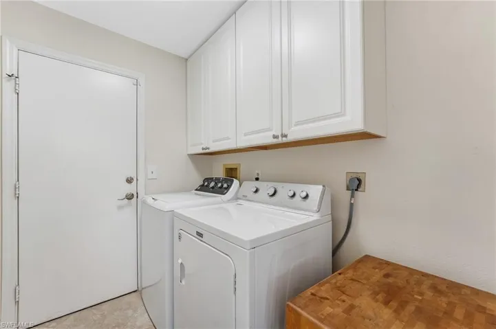 Extra storage in the laundry room.