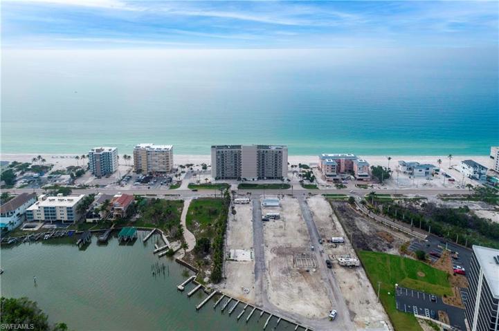 There once was a nice trailer park across from condo, however, they will be building small, beachy, 2 bed homes on stilts on the small trailer lots. Very expensive, colorful,  & beachy!!
