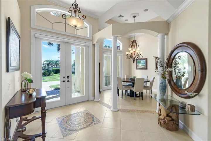 Entryway and formal dining room