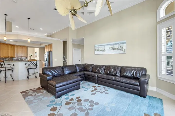 Open living room with incredible water views.