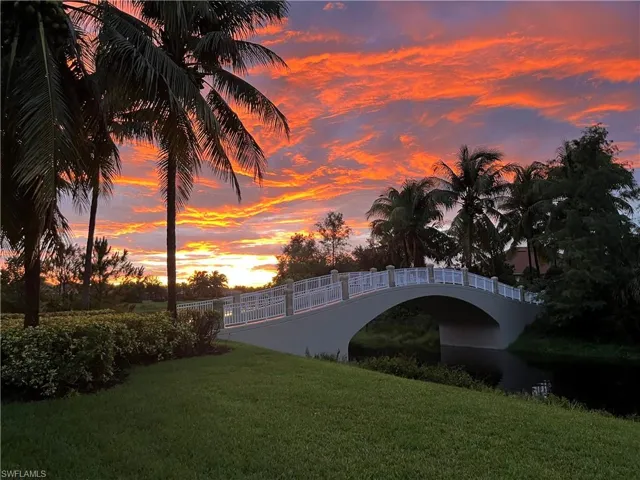 View out of front yard at dusk