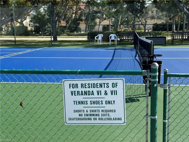 Beautifully redone Tennis/Pickleball courts exclusively for this local Veranda community.