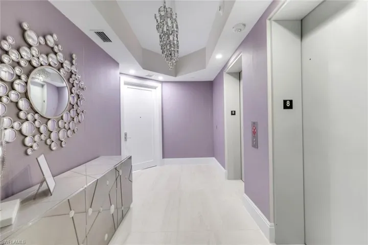 Designer-appointed private elevator lobby.