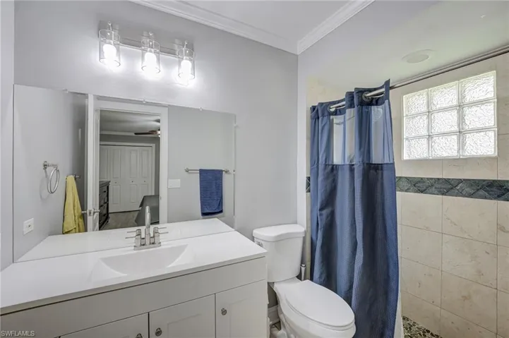 Primary bathroom with new vanity.