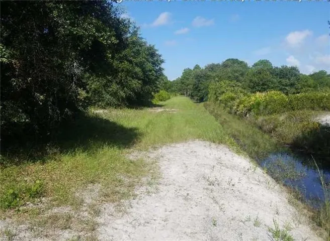 Rear of property borders small creek.