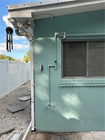 Outside shower.