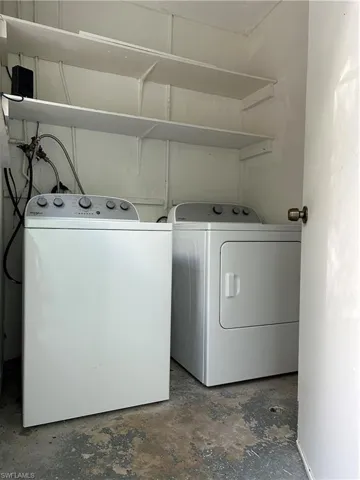 Laundry area with separate washer and dryer