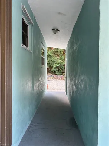 Hallway leading to the back yard.