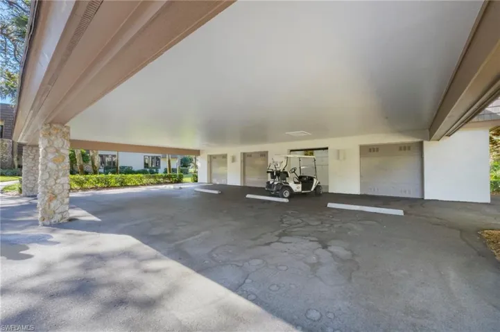 Covered Parking with Golf Cart Garage