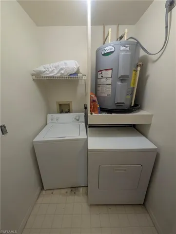 Laundry room and water heater