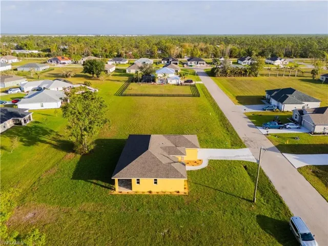 Aerial view of residential area