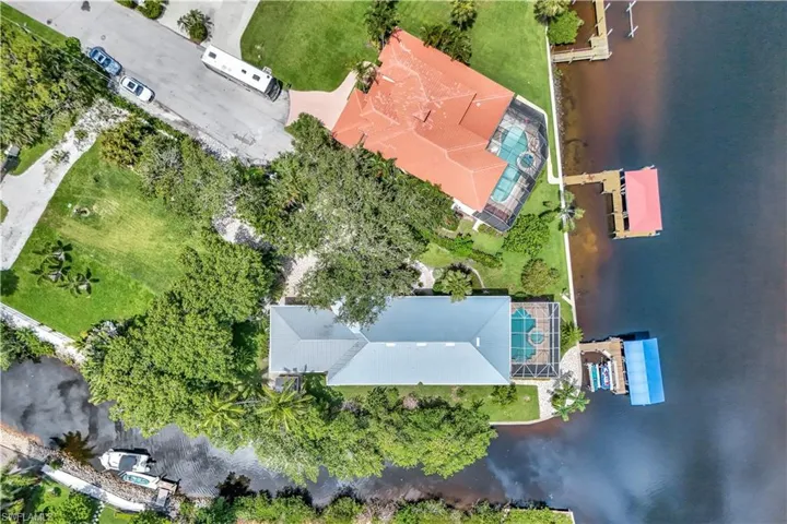 Aerial view of 27214 Jolly Roger Lane.