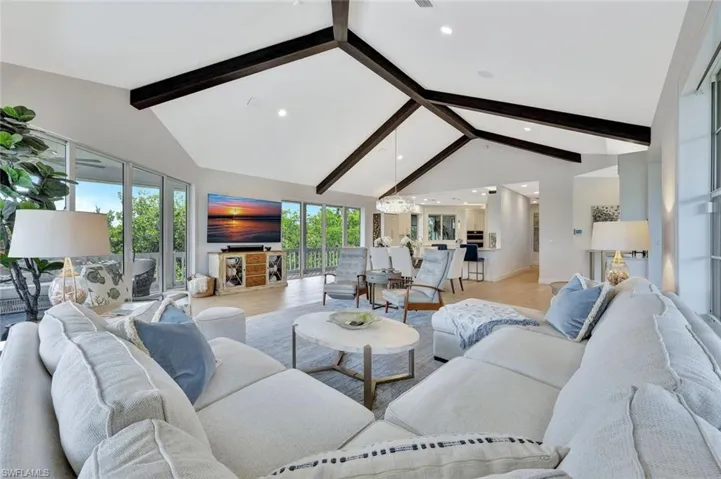 Overlooking the river, canal and the pool/lanai area, this room is simply stunning - SO light and bright!