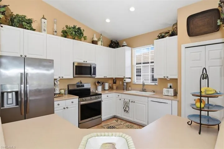 Plenty of counter space and cabinets.