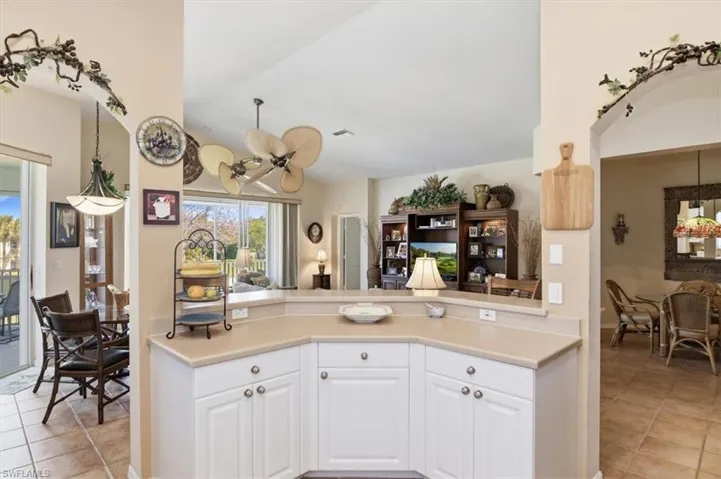 Opens to living areas.