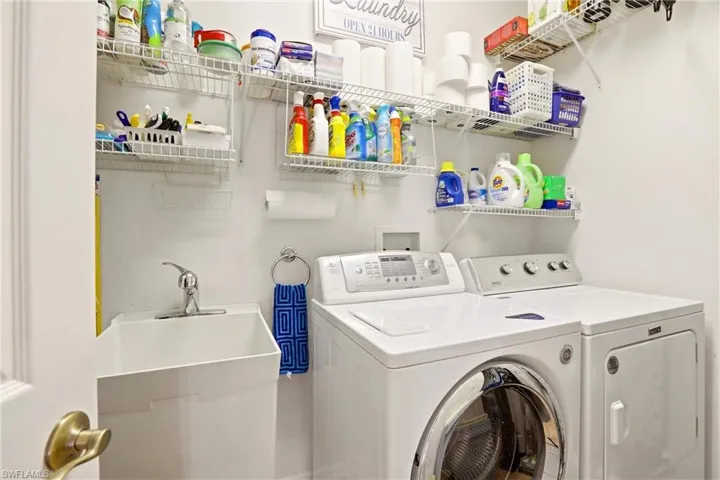Full sized Laundry and deep sink.