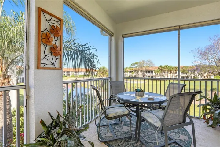 Screen enclosed Outside dining.