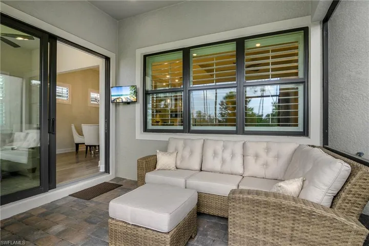 Enjoy evening sunsets from your screened lanai.
