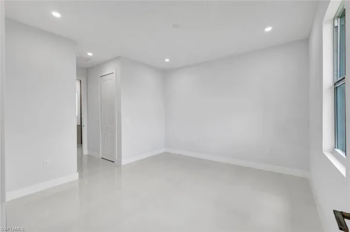 Spare room featuring recessed lighting