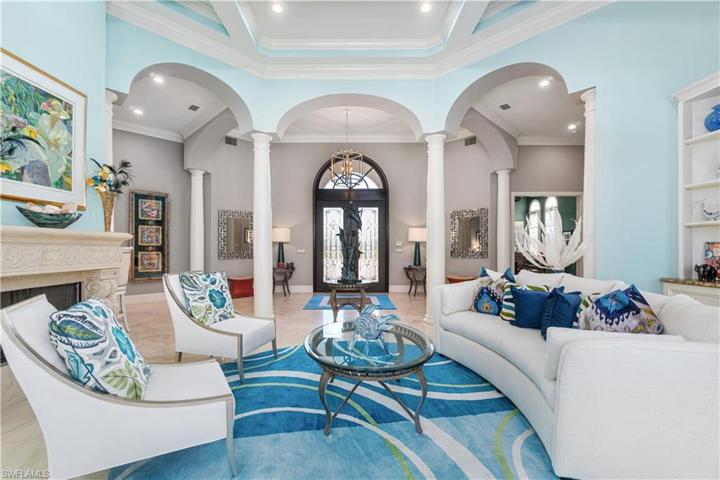 Beautiful Entry with soaring ceiling showcasing